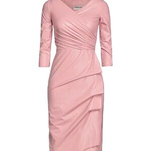 CHIARA Boni Blush/rosebud color Italian contemporary designer dress.NWT